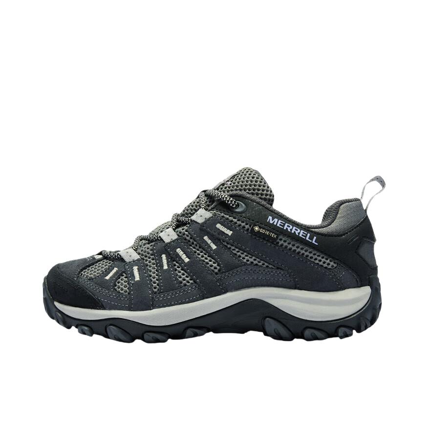 推荐商品：Merrell/迈乐 ALVERSTONE 2 GTX 防滑耐磨 防水 轻量 透气减震 徒步鞋 户外鞋 女款/深灰兰