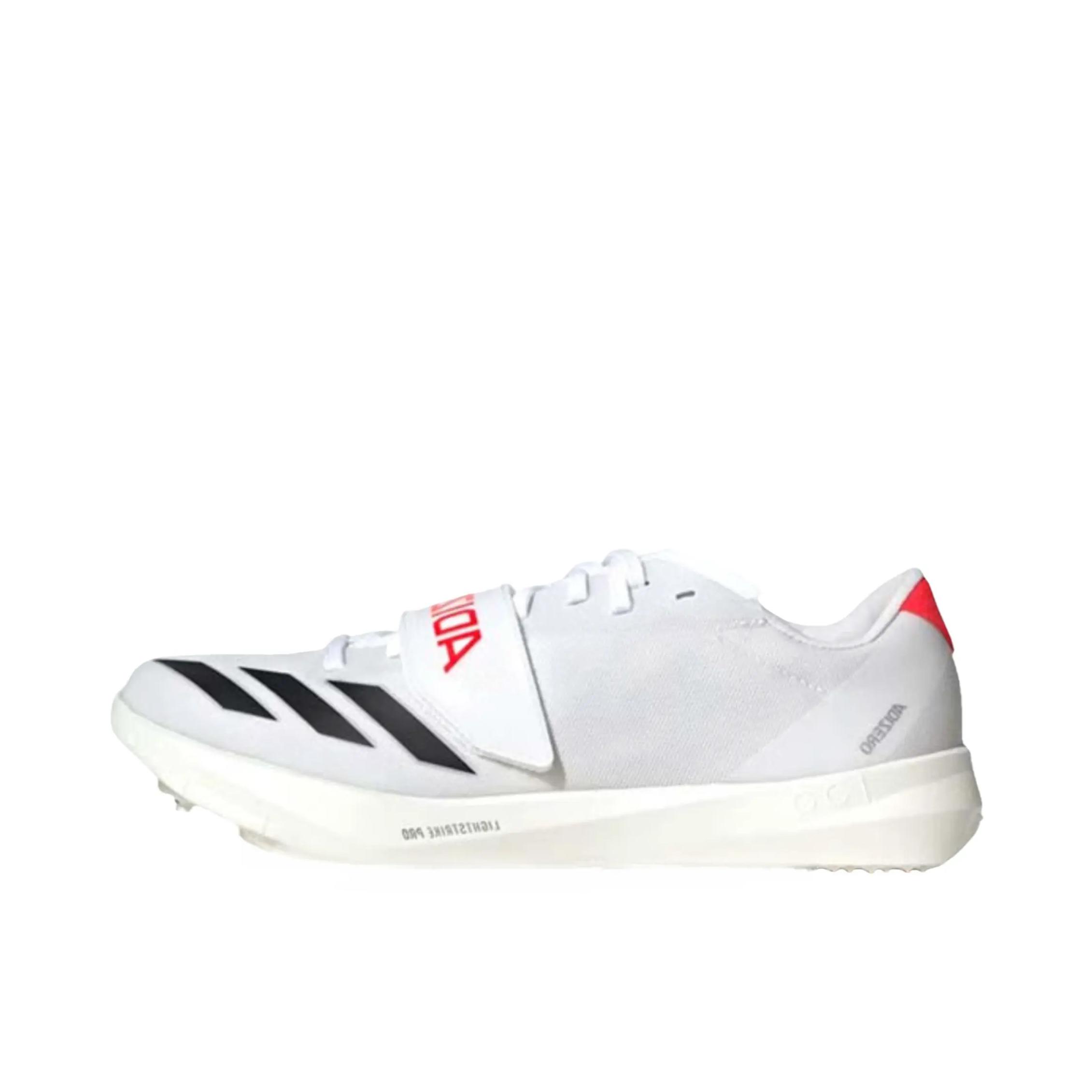 推荐商品：adidas adiZero TJ/PV 跑鞋 防滑耐磨透气碳板合成革贴合  白色/红色