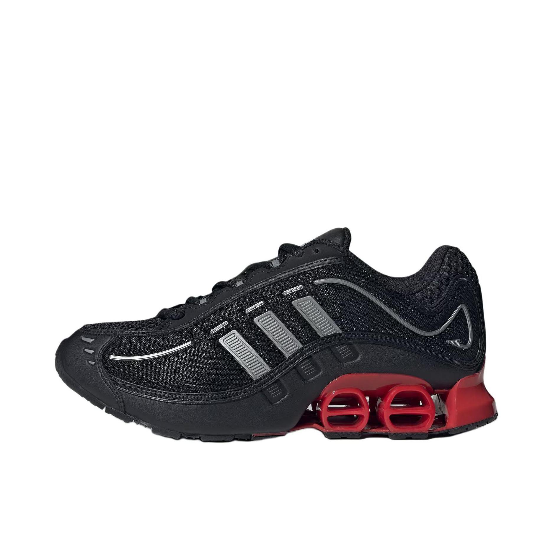 推荐商品：adidas Originals MEGARIDE O1 经典 低帮 冬季 系带 跑鞋 黑色/浅猩红/碳黑色
