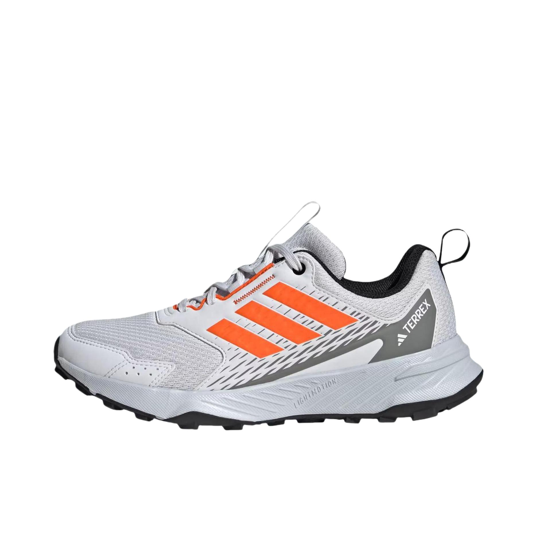 推荐商品：adidas Terrex Tracefinder Trail 2 跑鞋 户外越野系带防水低帮贴合支撑排汗 符点灰/半冲击橙/纯质冰灰