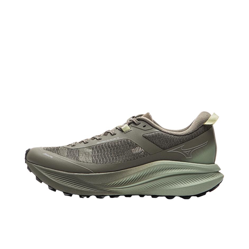推荐商品：Mizuno/美津浓 PI PLUS TL 厚底 透气 缓震 越野跑鞋 沙漠绿/兰草绿