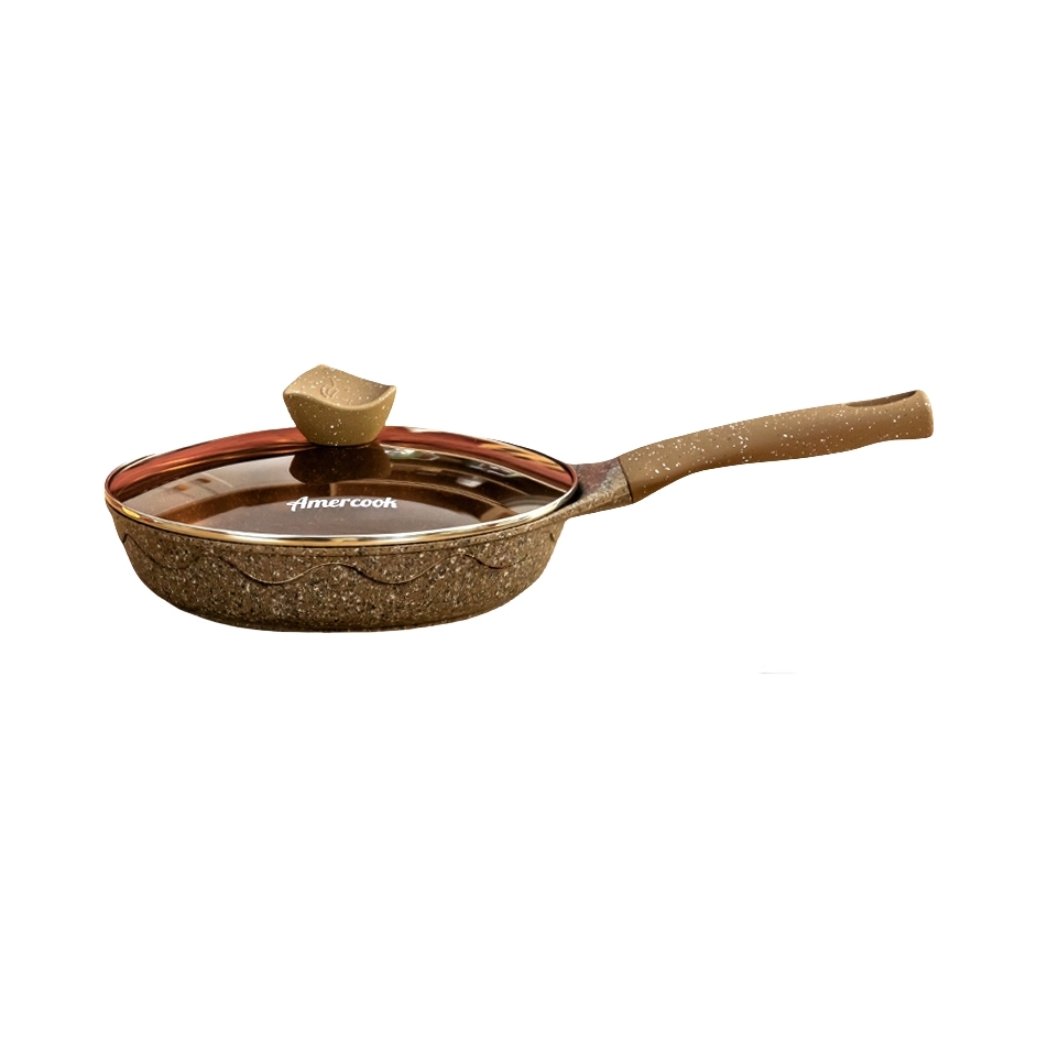 推荐商品：amercook 燃磁通用款 无盖 铝合金 不粘锅平底煎锅