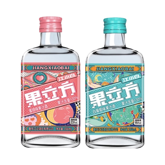 推荐商品：江小白 果立方 15/23度 168ml/瓶 瓶装 多口味组合 低度