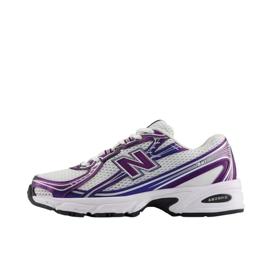 推荐商品：New Balance 740 v2 跑鞋 复古防滑耐磨网面低帮增高贴合 D宽/白色/紫色