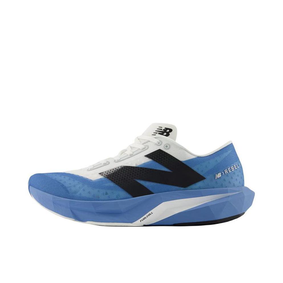 推荐商品：New Balance FuelCell Rebel V4 跑鞋 回弹速度训练减震防滑耐磨网布轻量透气韧弹 D宽/蓝色