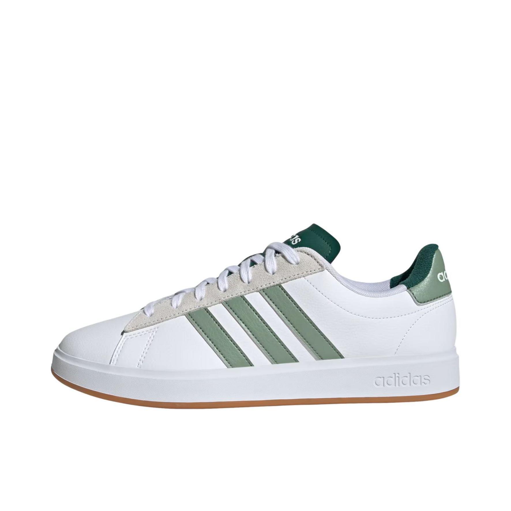 推荐商品：adidas NEO Grand Court 2.0 板鞋 防滑耐磨舒适透气时尚百搭轻运动贴合 白色/浅绿色