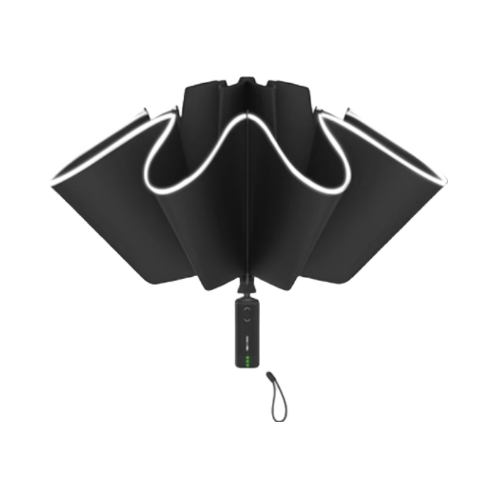 推荐商品：rumbrella/日全时 三折 聚酯纤维 晴雨伞 全自动防紫外线 RE3112104