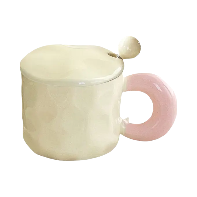 推荐商品：得想 420ml 可微波 陶瓷 撞色马克杯