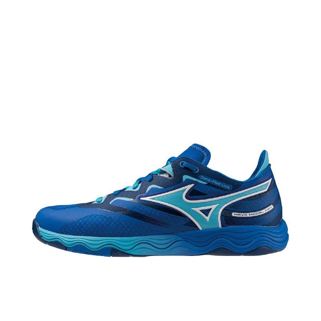 推荐商品：Mizuno/美津浓 Wave Medal Neo 防滑稳定 减震回弹 耐磨乒乓球鞋 蓝色