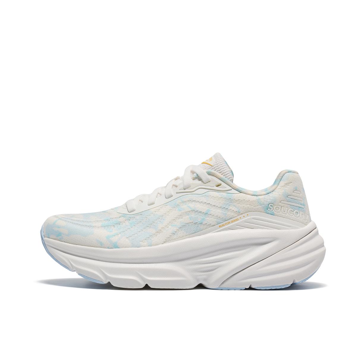 推荐商品：Saucony/索康尼  GUARD 卫士  缓震回弹 防滑耐磨 通勤 舒适透气 织物 百搭  跑鞋 女款/白色/兰色