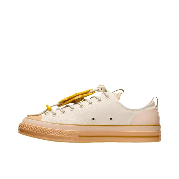 推荐商品：Converse/匡威 1970s 帆布鞋 圆头防滑经典复古轻便时尚拼接百搭 米色/橘黄