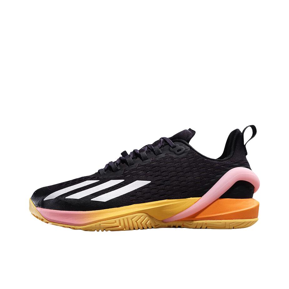 推荐商品：adidas adizero Cybersonic 防滑 耐磨 缓震 透气 织物 网球鞋 男款/黑色/粉色