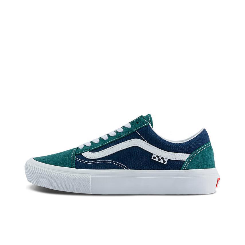 推荐商品：Vans/范斯 Old Skool 滑板鞋 板鞋 轻便防滑复古舒适经典 蓝色/青绿色