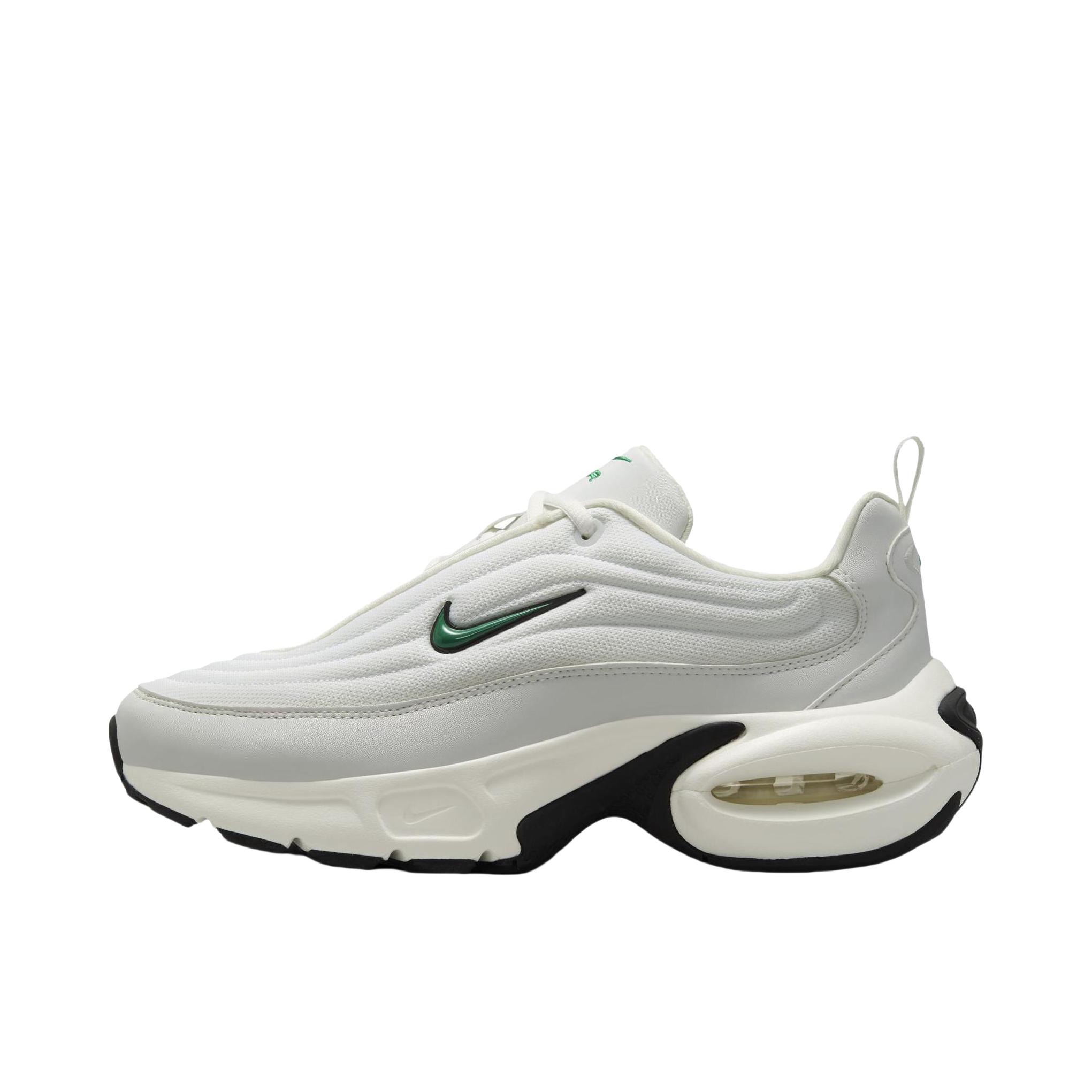 推荐商品：Nike Air Max Portal 运动休闲鞋 防滑耐磨低帮系带舒适缓震百搭时尚增高气垫复古贴合 女款/白色/绿色