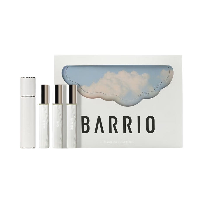 推荐商品：BARRIO/巴莉奥 随身沙龙系列小羊皮浓香水寄梦云间礼盒彩妆套装 清新淡雅