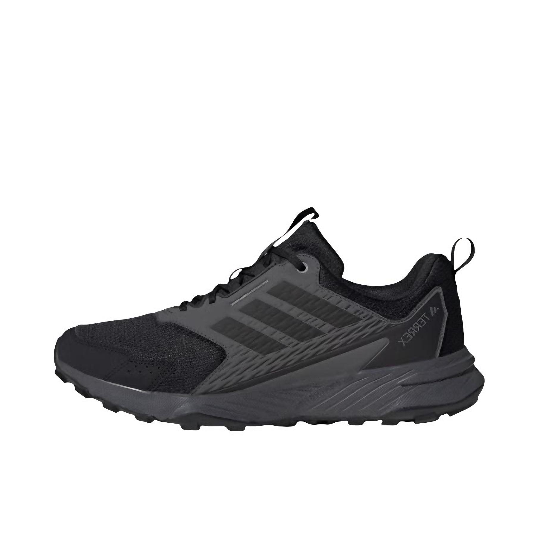 推荐商品：adidas Terrex Tracefinder Trail 2 跑鞋 户外越野系带防水低帮贴合支撑排汗 黑色/深灰
