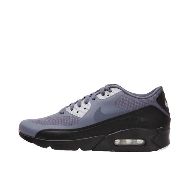 推荐商品：Nike Air Max 90 Ultra 跑鞋 气垫缓震防滑耐磨舒适轻便百搭简约运动网布低帮贴合 Light Carbon/Black 灰/蓝色