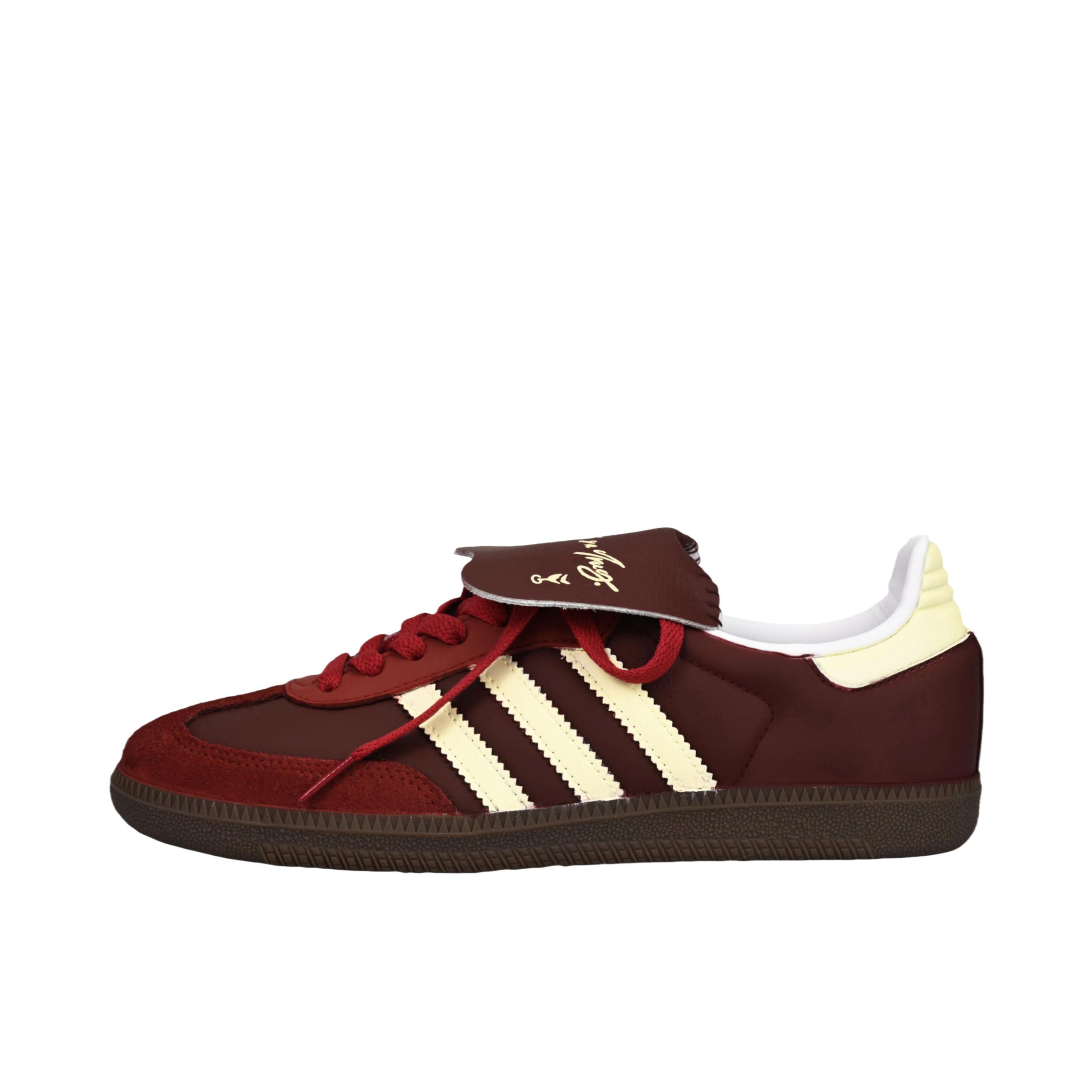 推荐商品：【定制球鞋】 adidas originals SAMBA OG 德训鞋 板鞋 防滑耐磨复古潮流防水织物双鞋带 安可拉红 