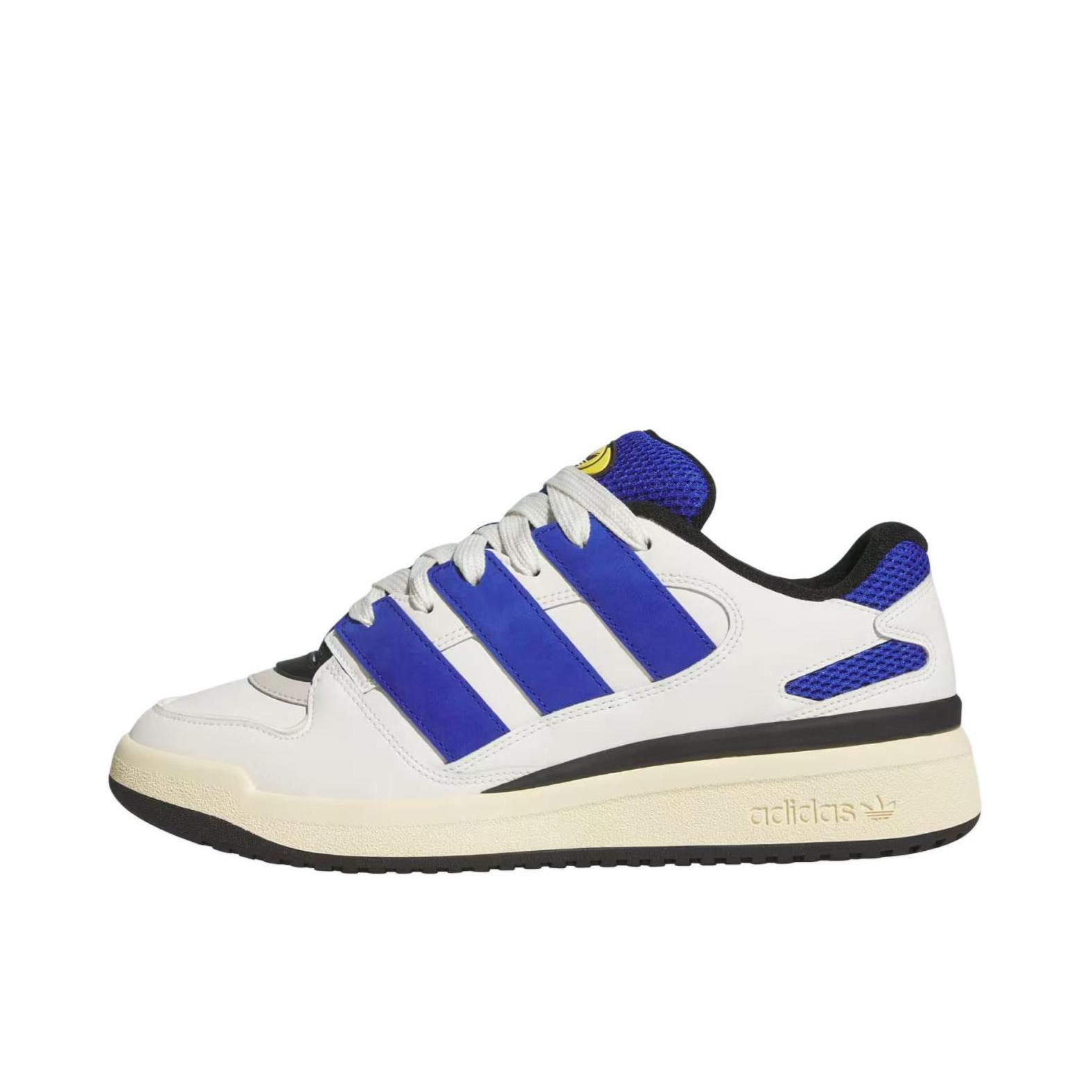 推荐商品：adidas Originals FORUM 2000 板鞋 百搭复古时尚潮流防滑耐磨舒适轻便低帮篮球风支撑 白色/蓝色  