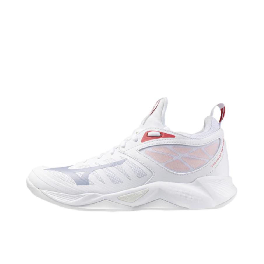 推荐商品：Mizuno/美津浓 Wave Dimension 比赛专用 支撑耐磨 缓震舒适 透气排球鞋 女款/白色  