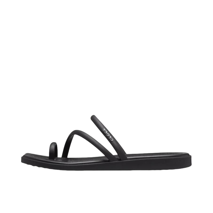 推荐商品：Crocs/卡骆驰 迈阿密 金属 户外 平跟 时装 露趾 防磨 外穿 拖鞋 女款/黑色