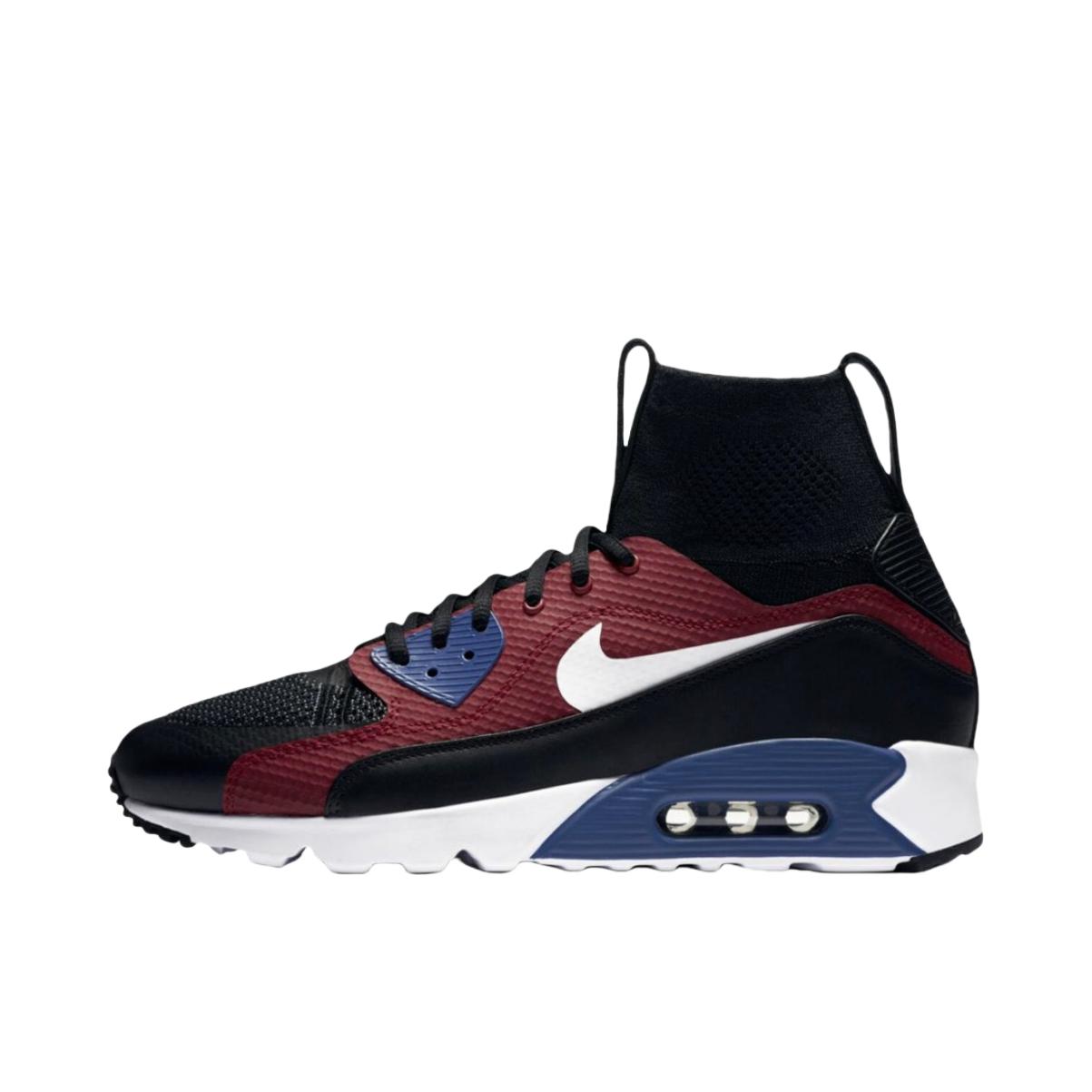 推荐商品：Nike Air Max 90 Ultra 跑鞋 气垫缓震防滑耐磨舒适轻便百搭简约运动网布低帮贴合 Superfly T 黑红蓝/限量
