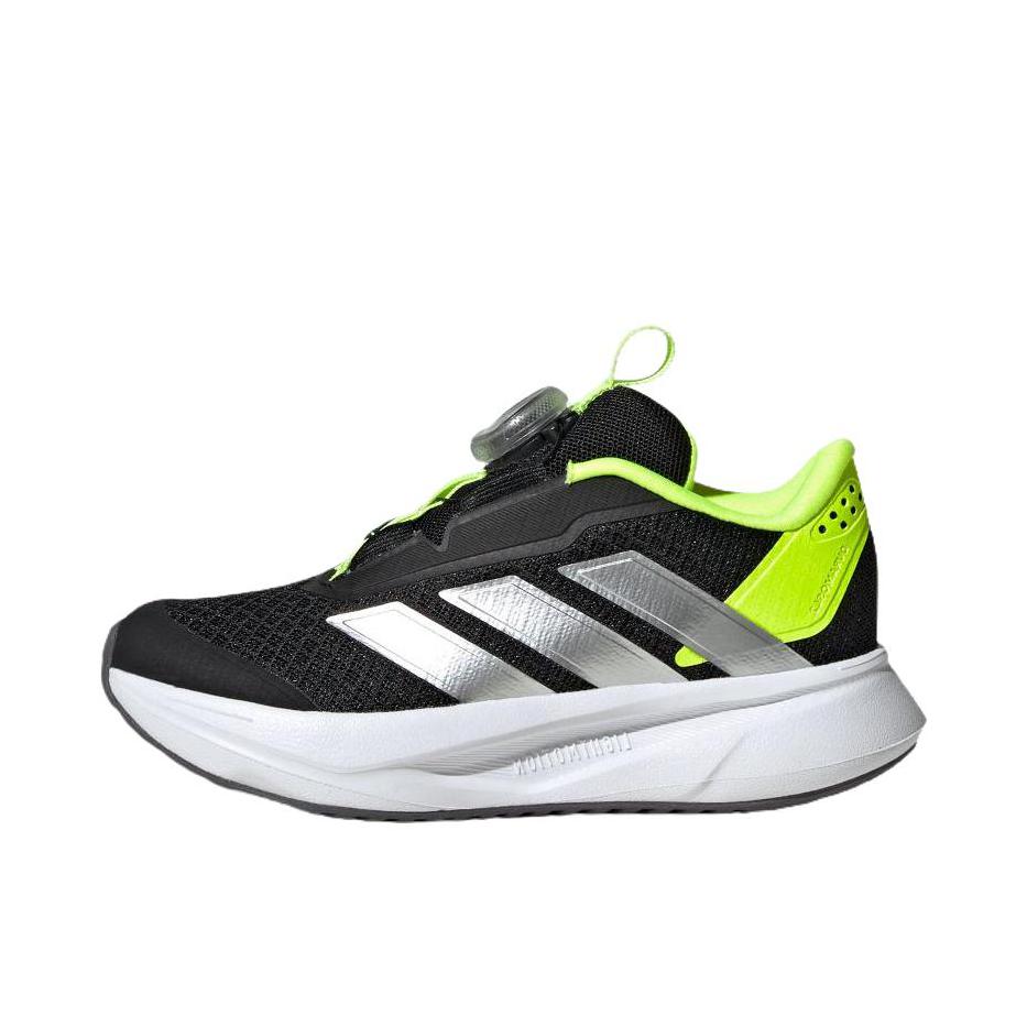 推荐商品：adidas DURAMO SL2 HABU 运动休闲鞋 旋转按钮跑步训练 大童/黑色/金属银/亮柠檬黄