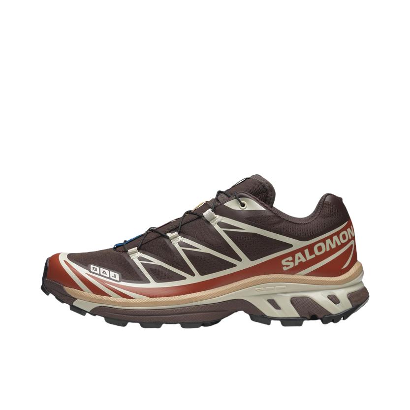 推荐商品：Salomon/萨洛蒙 XT-6 户外休闲鞋 越野跑鞋 织物复古机能透气网布支撑防水包裹性 烤土色