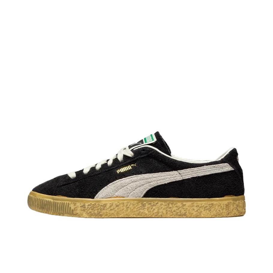 推荐商品：Puma/彪马 Suede Vtg MII 翻毛皮 防滑耐磨 轻便透气 舒适百搭 潮流复古 绒面革 薄底 板鞋 黑色/金色