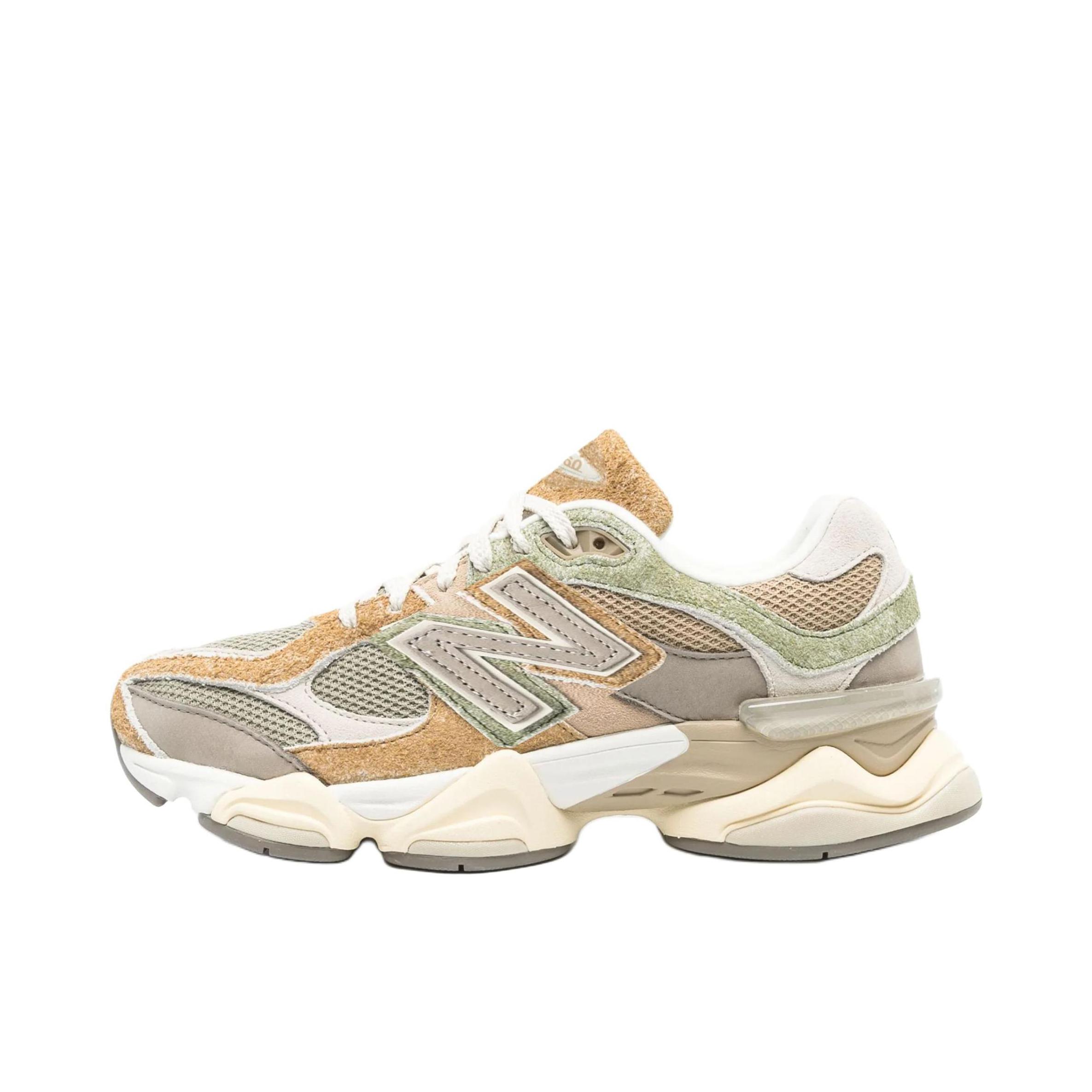 推荐商品：New Balance 9060 跑鞋 绒面革舒适减震网面透气防滑耐磨拼接复古增高圆头贴合耐穿 B宽/女款/棕色