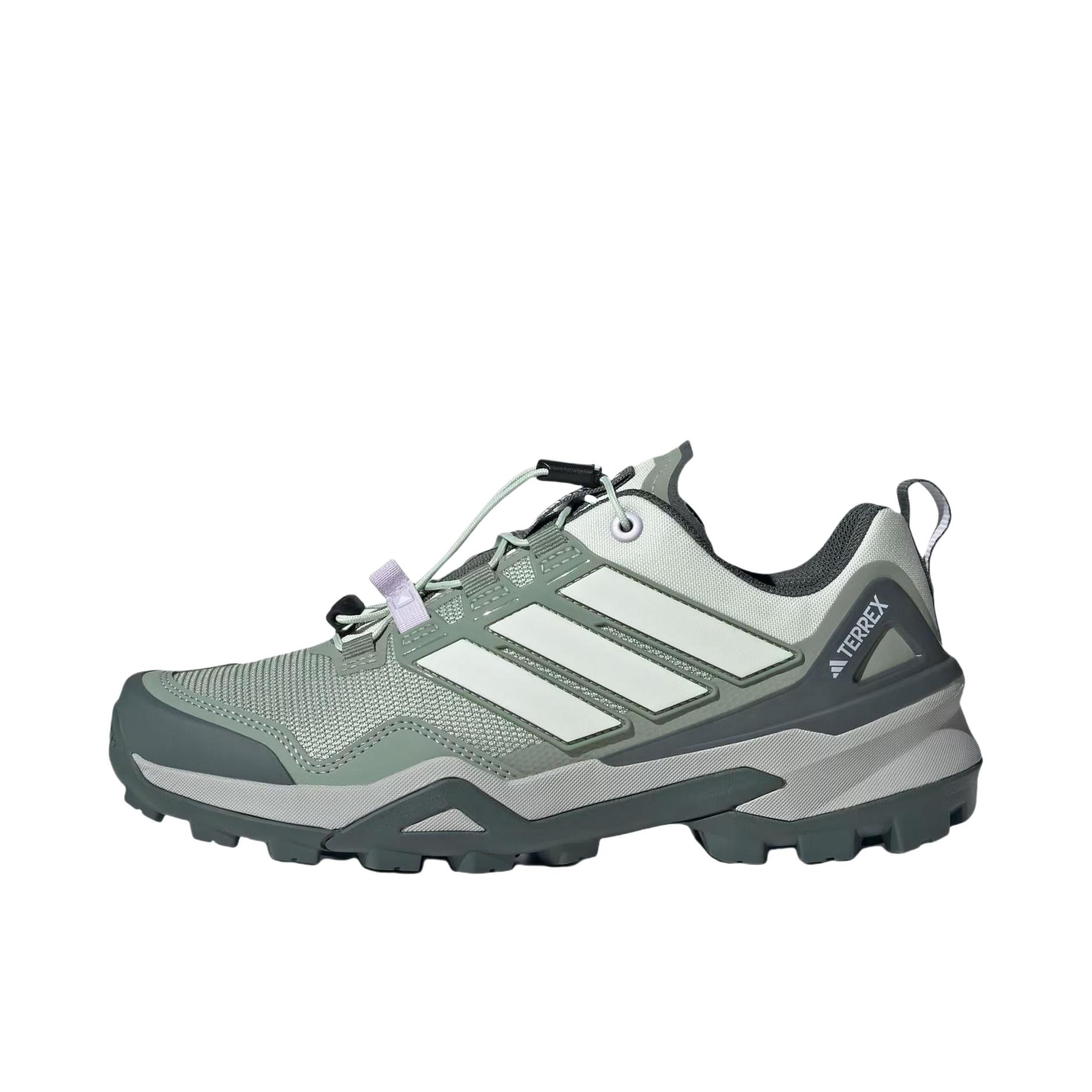 推荐商品：adidas Terrex Skychaser 防滑耐磨 舒适减震 透气 简约百搭 徒步鞋 绿色/白色 