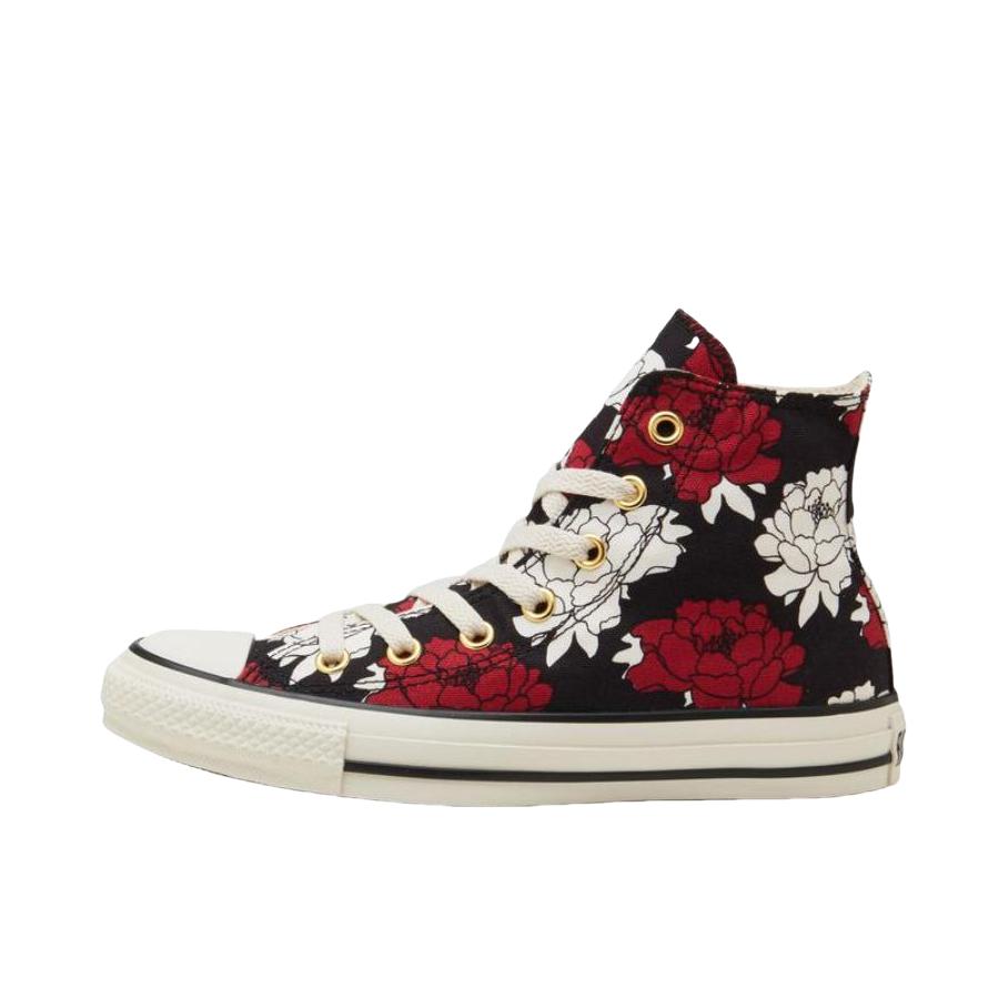 推荐商品：Converse/匡威 Chuck Taylor All Star 帆布鞋 常青款轻便防滑耐磨百搭复古圆头减震贴合高帮 碳黑色/红色