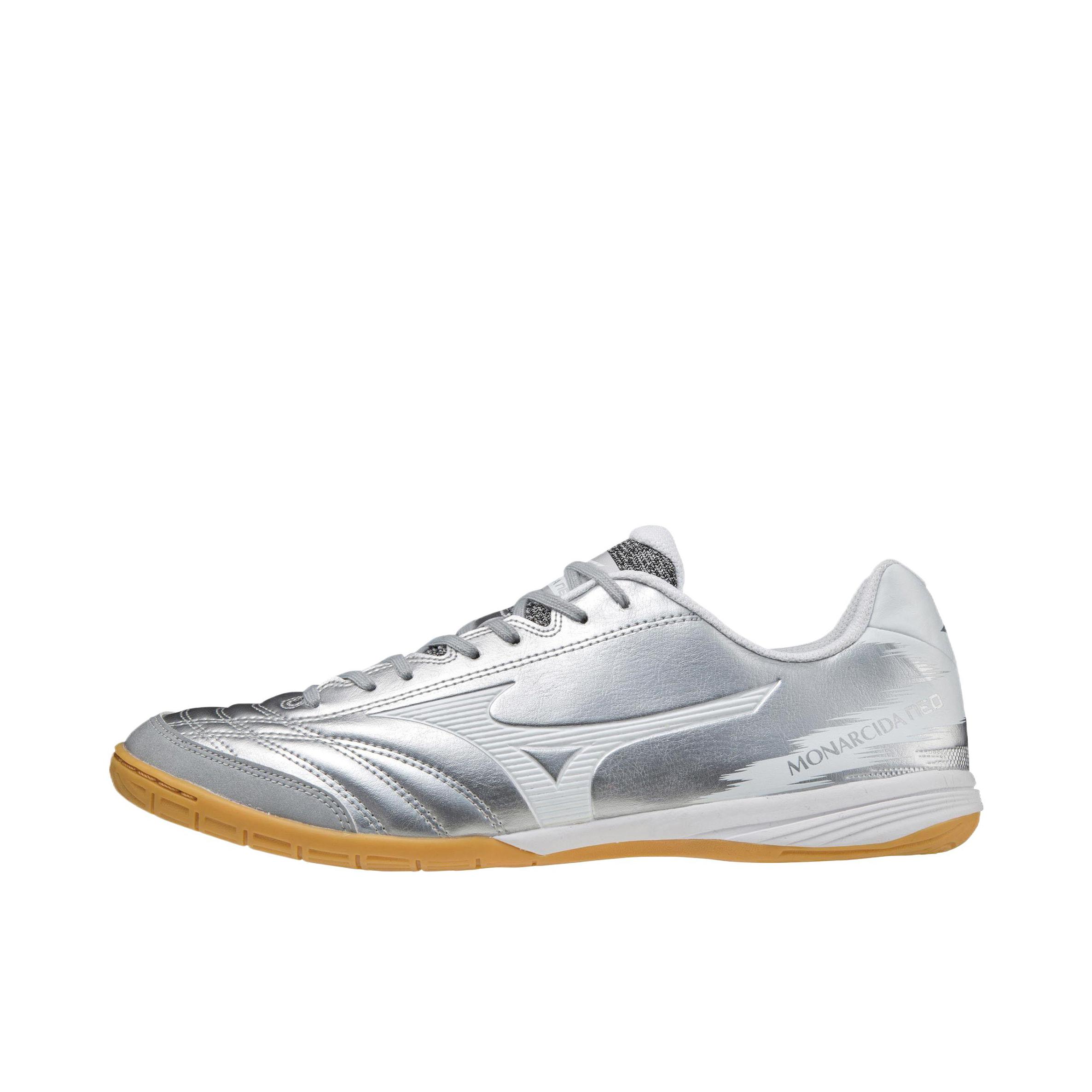 推荐商品：Mizuno/美津浓 Monarcida NEO Sala Select IN 人造草地 平底 足球鞋 亮银色