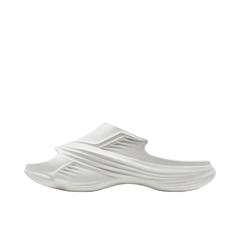 推荐商品：特步 飞鳍1.0 拖鞋 运动防磨轻便舒适 白色