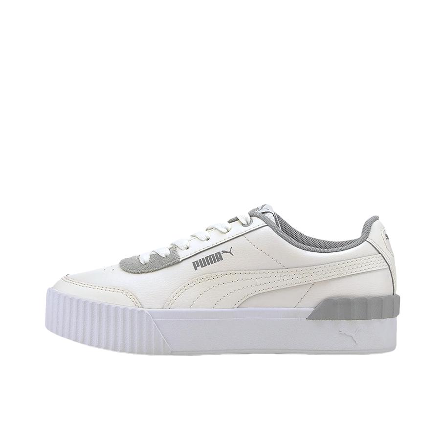 推荐商品：Puma/彪马 Carina Lift 板鞋 时尚潮流休闲百搭防滑耐磨轻便透气增高运动厚底复古 女款/白色/灰色