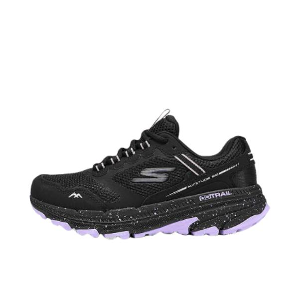 推荐商品：Skechers/斯凯奇 GO RUN TRAIL ALTITUDE 2.0 缓震耐磨 高回弹 合成革 织物 网面绑带 跑鞋 女款/黑色/紫色