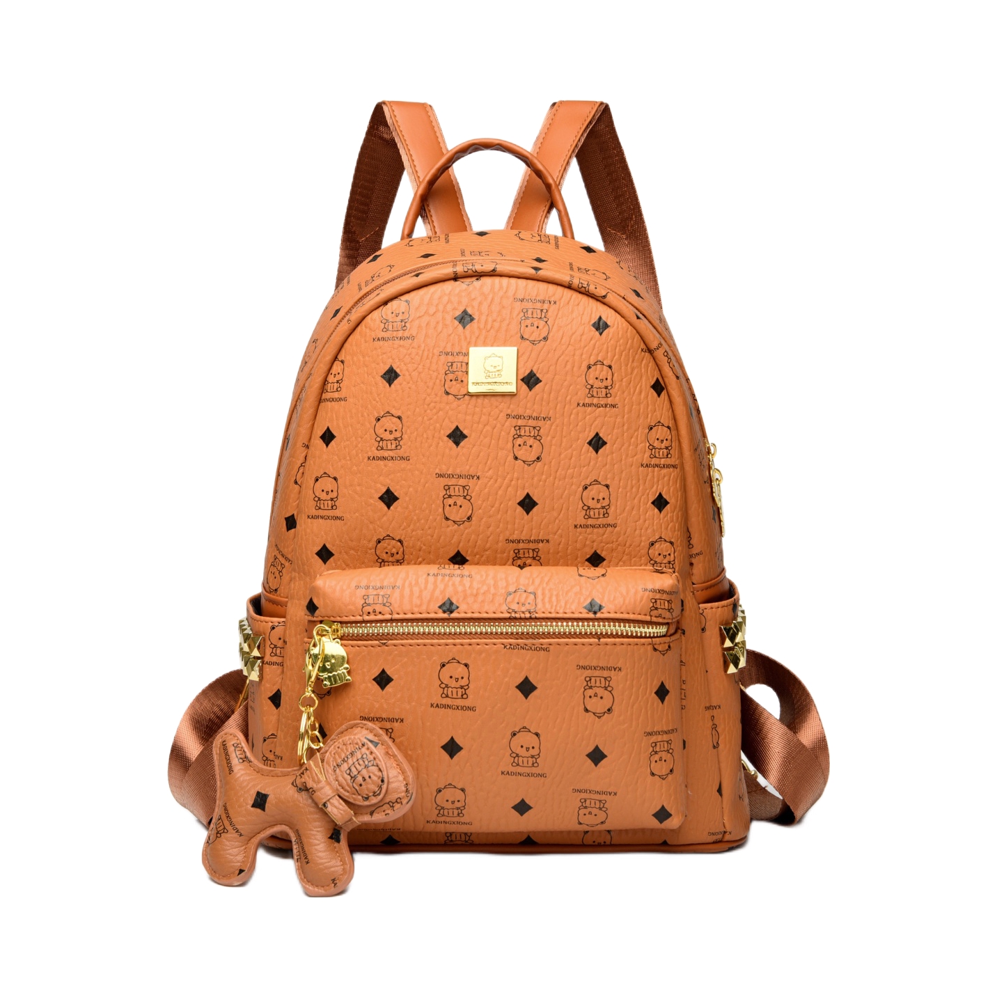 推荐商品：FCTOSSR/法缇斯 常规日常通勤高级简约小众上课外出潮流时尚印花PU双肩包