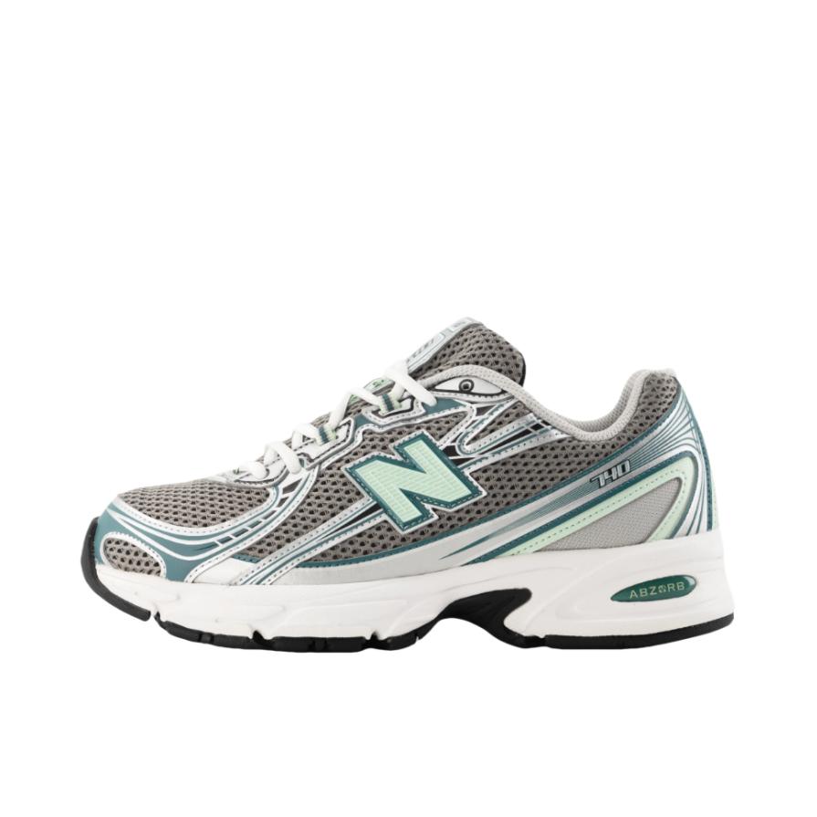推荐商品：New Balance 740 跑鞋 增高防滑耐磨透气低帮系带拼接圆头千禧风贴合支撑耐穿 D宽/灰色/绿色