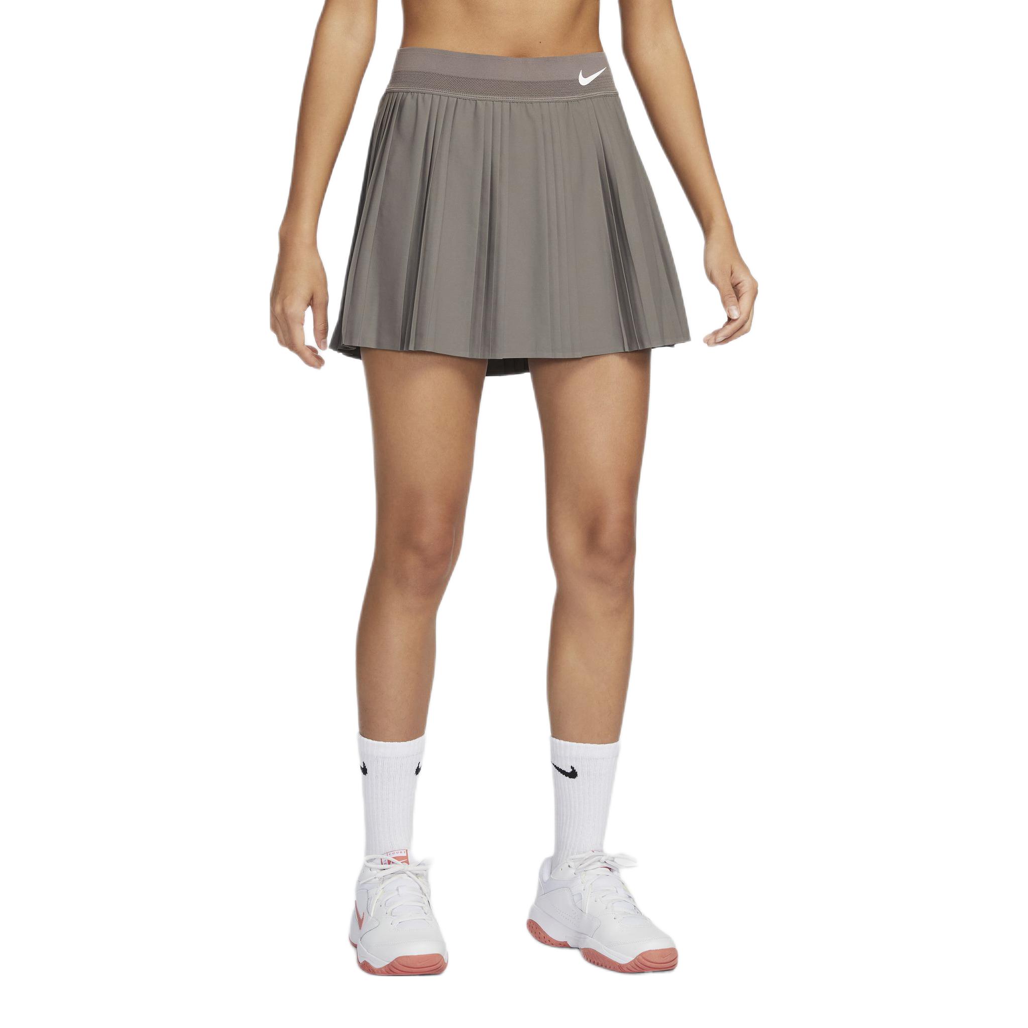 【郑钦文同款】Nike/耐克 中腰松紧网球百褶半身短裙 女装 FZ6491 洞穴石/白