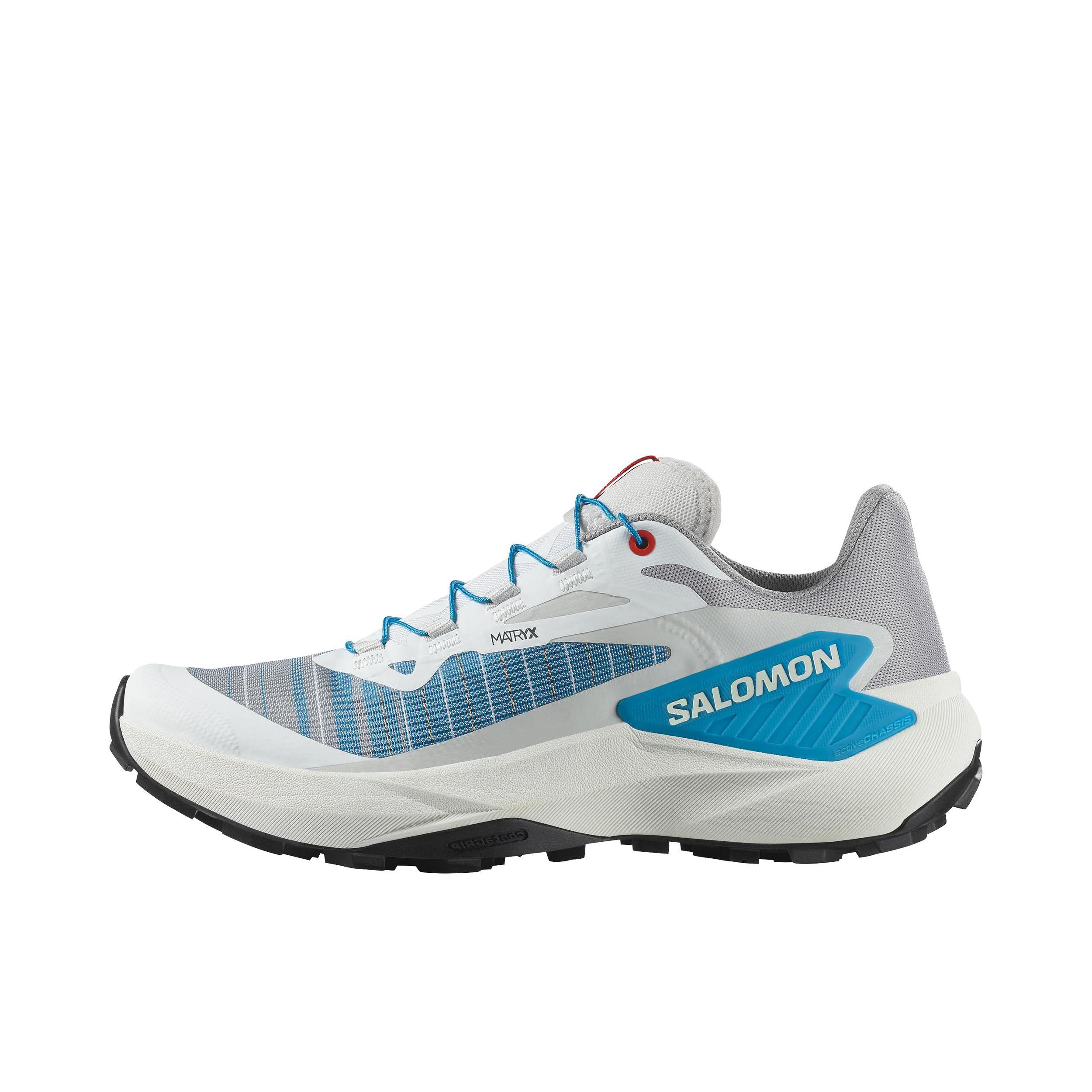 推荐商品：Salomon/萨洛蒙 Genesis 户外鞋 越野跑鞋 防水耐磨稳定支撑抓地敏捷长距离轻量包裹织物 女款/灰色/白色