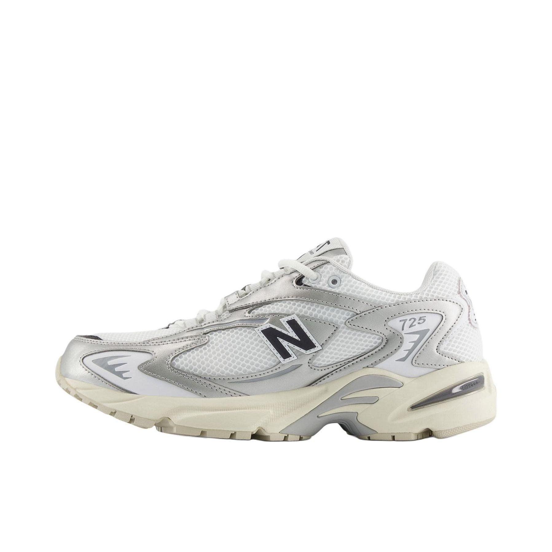 推荐商品：New Balance 725 跑鞋 休闲潮流复古减震防滑耐磨舒适透气运动 D宽/白色/灰色