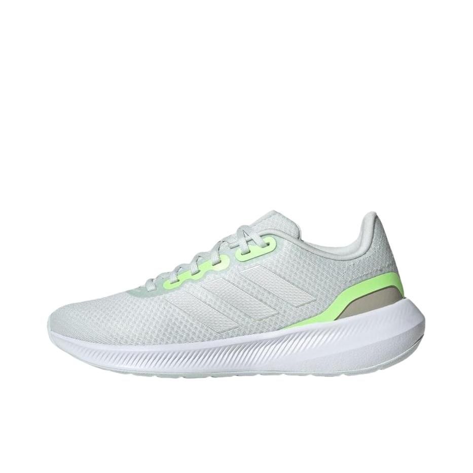 推荐商品：adidas Runfalcon 3.0 运动休闲鞋 圆头缓震回弹防滑透湿耐磨网面透气排汗 女款/翡翠/零金属/绿色火花 