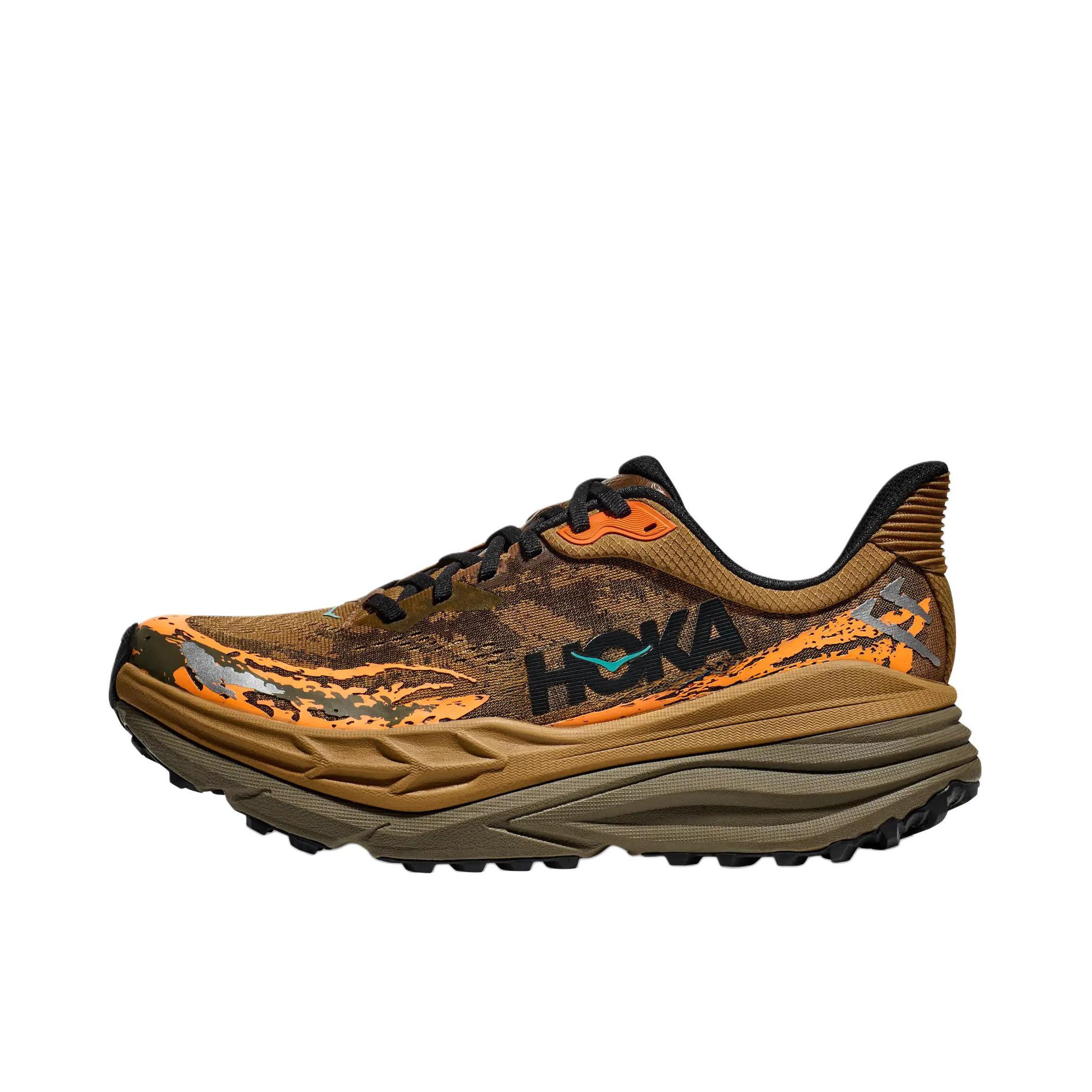 推荐商品：HOKA ONE ONE  Stinson 7  抓地支撑 缓震耐磨 缓冲 透气 圆头 织物 全地形 斯廷森 7 跑鞋 棕色