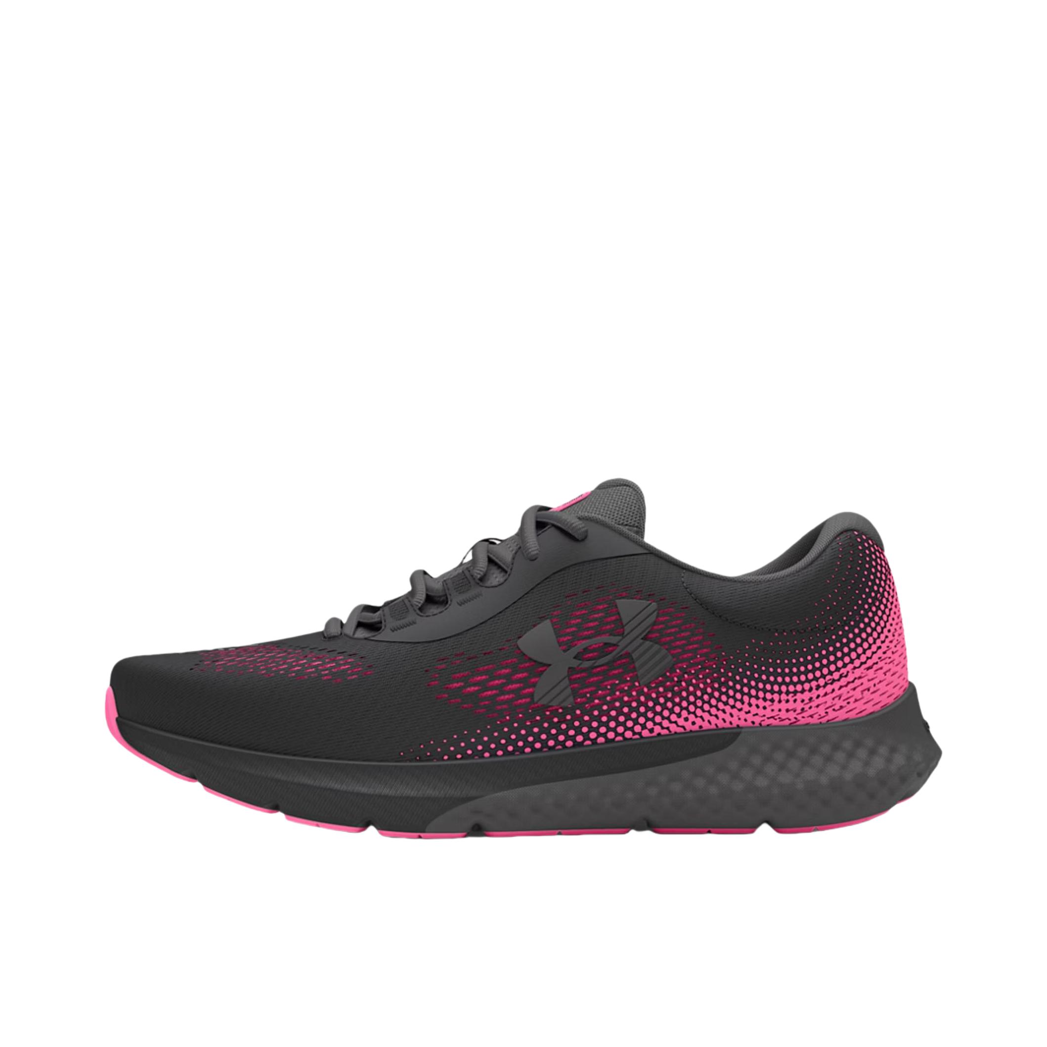 推荐商品：Under Armour/安德玛 Rogue 4 减震 防滑 耐磨 回弹灵活 网面 软底 跑鞋 女款/黑色/粉色 