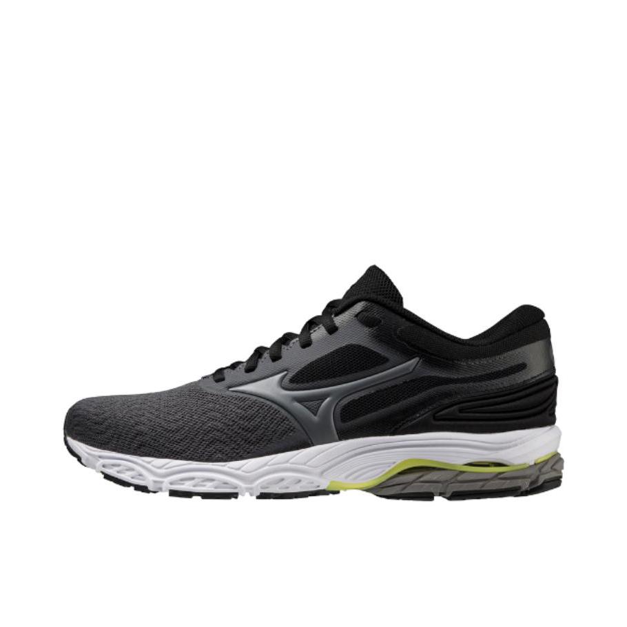 推荐商品：Mizuno/美津浓 Wave Prodigy 4 舒适潮流 减震 防滑耐磨 织物 跑鞋 灰色/黑色