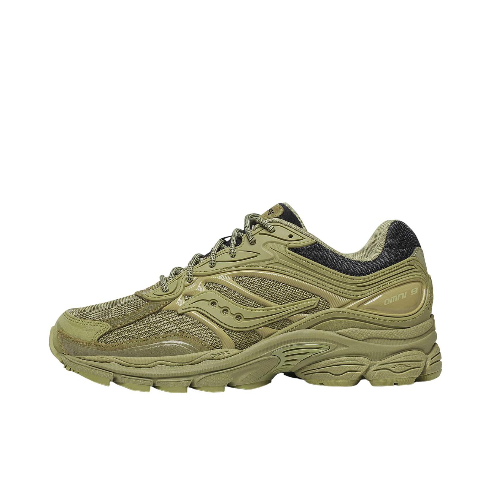 推荐商品：Saucony/索康尼 ProGrid Omni 全擎 9 防滑耐磨 舒适透气 支撑 缓震轻便 低帮 圆头 复古潮流 跑鞋 绿色
