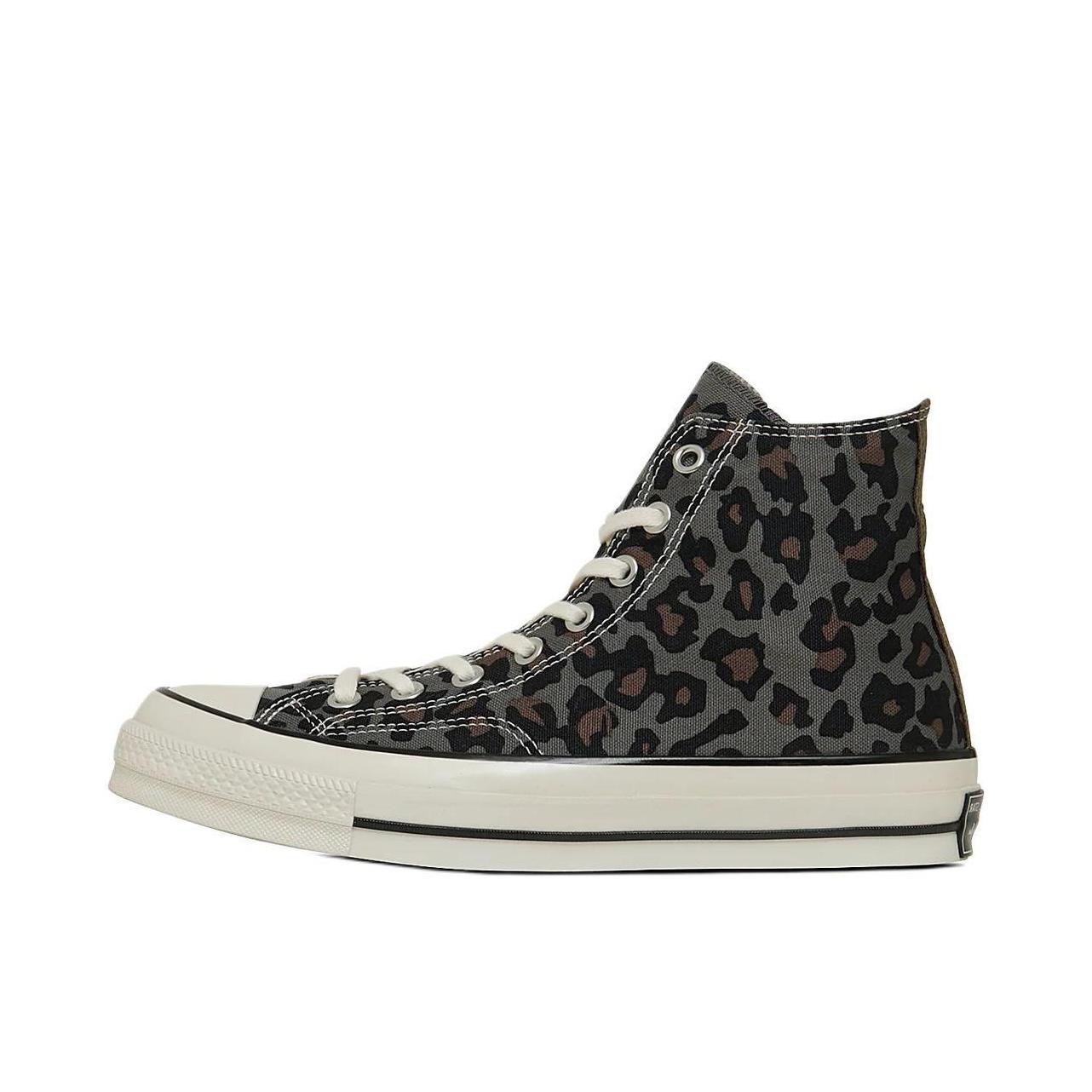 推荐商品：Converse/匡威 Chuck Taylor All Star 帆布鞋 常青款轻便防滑耐磨百搭复古圆头减震贴合高帮 高帮/豹纹/灰色