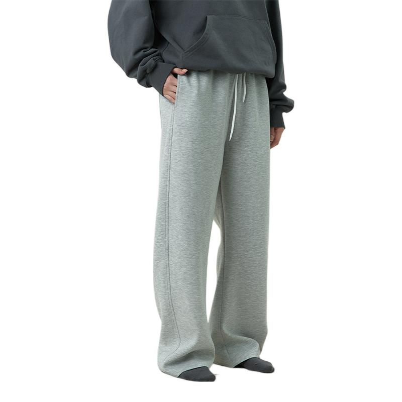 推荐商品：11Estranger  纯色收腰微喇运动长裤 男女同款 11E23F43 花灰