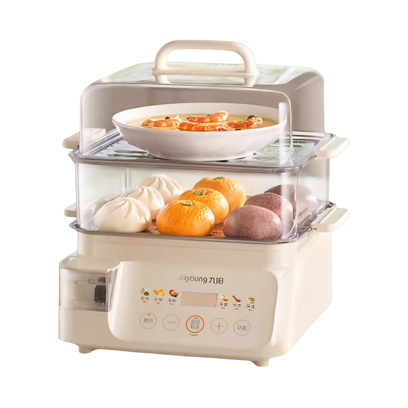 推荐商品：Joyoung/九阳 DZ120HG-GZ205 电蒸锅 11L 大容量 长效预约 可预约 蒸片