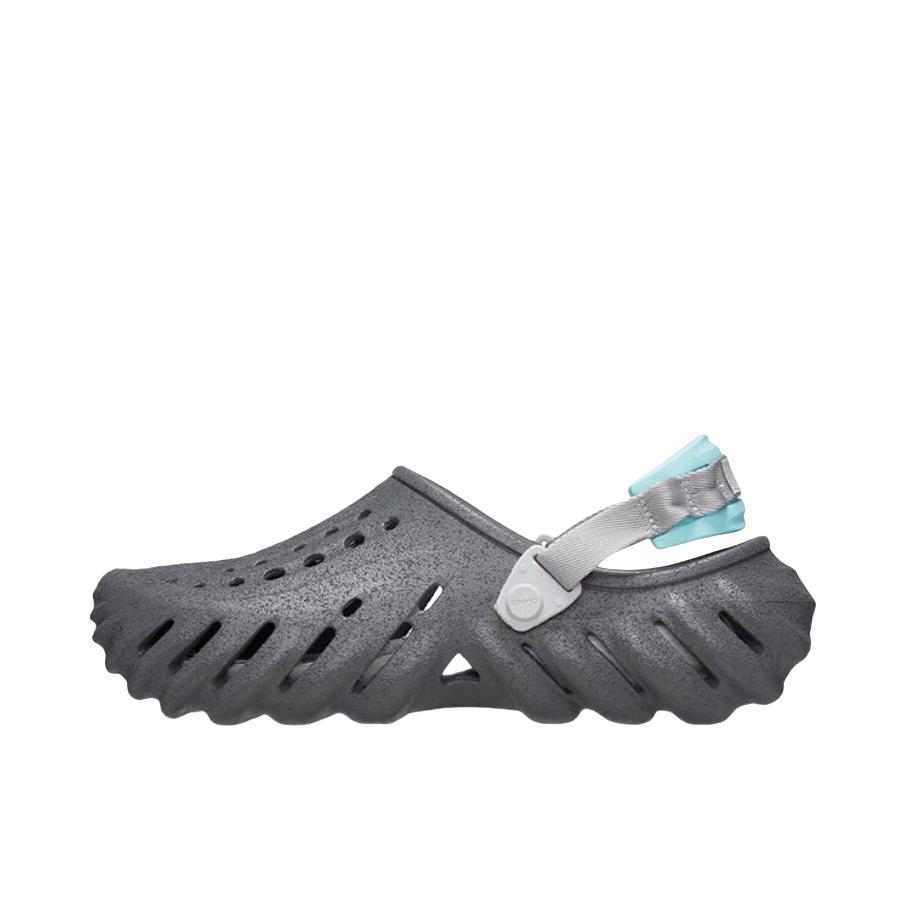 推荐商品：【檀健次同款】Crocs/卡骆驰 Echo Clog 波波 防滑包头 轻便舒适 一脚蹬 圆头 沙滩运动 涉水 缓震 洞洞鞋 凉鞋 灰石色/彩色 